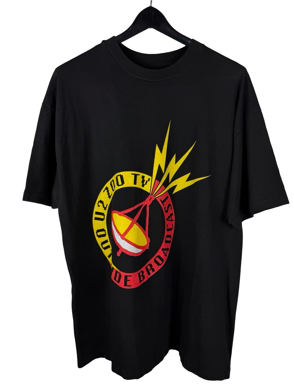 Vintage 1992 U2 Outside Broadcast Tour Rock Band Graphic Shirt Size XL